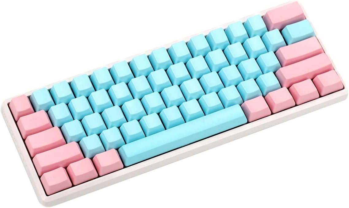 NPKC 61 87 104 Keys Miami Thick PBT OEM Profile Keycap For MX Switches GH60 Tenkeyless Mechanical Gaming Keyboard (61 Blank)