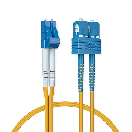 Miniatura 6 de ipolex Cable de conexión de fibra OM3 LC a SC -6.6 ft (7 pies)- LSZH 50/125μm- 10Gb/Gigabit Cable de fibra óptica multimodo dúplex puente, aguamarina