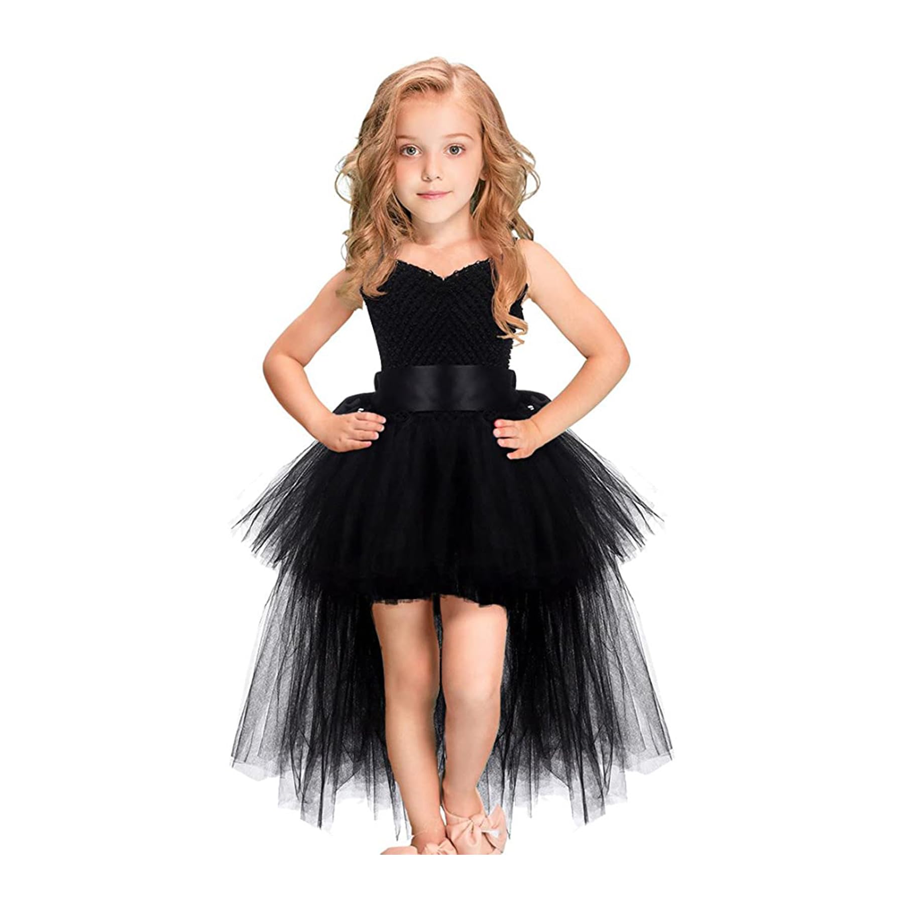 Tao-GeHalloween Tutu Dress for Girls Tulle Dresses Fairy Princess Dress for Kids Toddler Little Girl Birthday Party Outfit