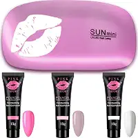 Kit Completo com 3 Cores de Gel Nude, Pink e White e Cabine LED/UV – Unhas Profissionais em Casa