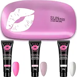 Kit Completo com 3 Cores de Gel Nude, Pink e White e Cabine LED/UV – Unhas Profissionais em Casa