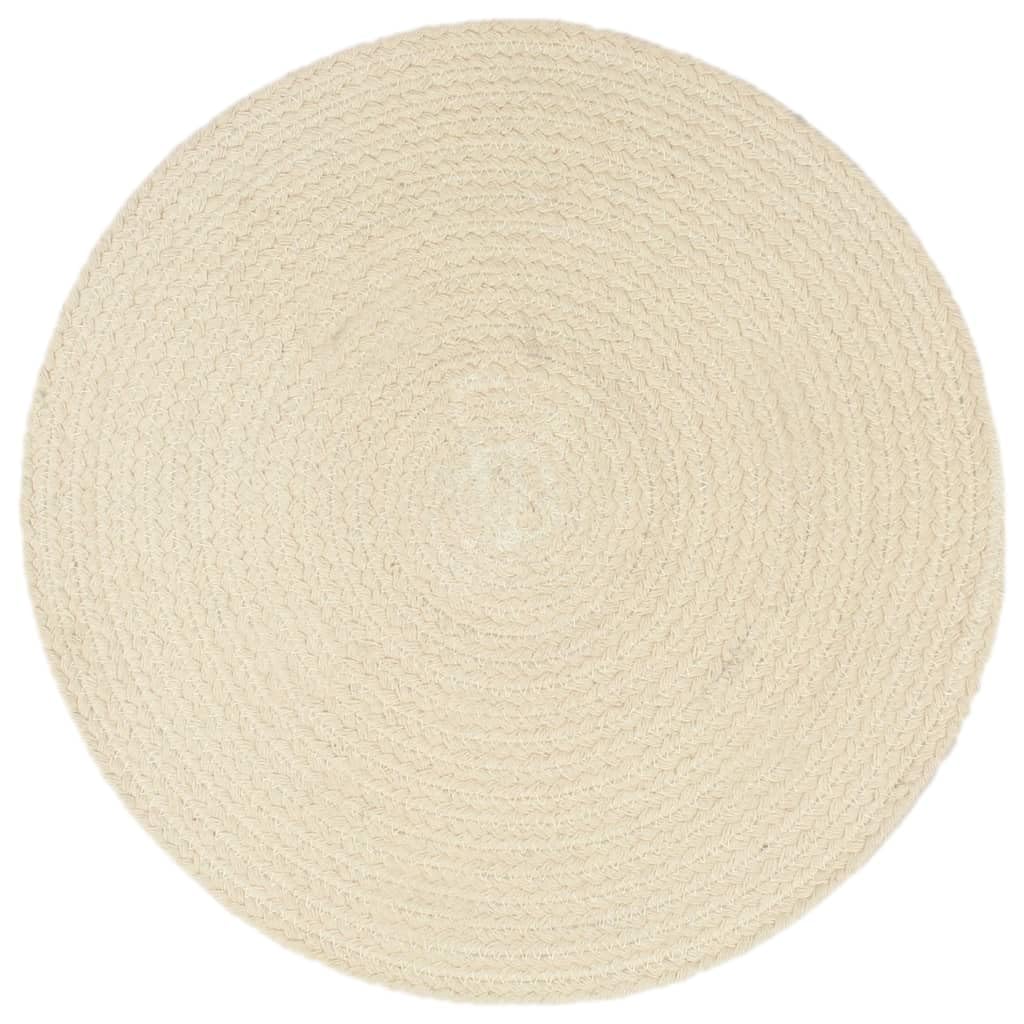 ShGaxin Mantel Individual 6 Unidades Liso Redondo algodón Natural 38 cm, Salvamanteles Individuales, Placemat, Salva Manteles - SPU:133843