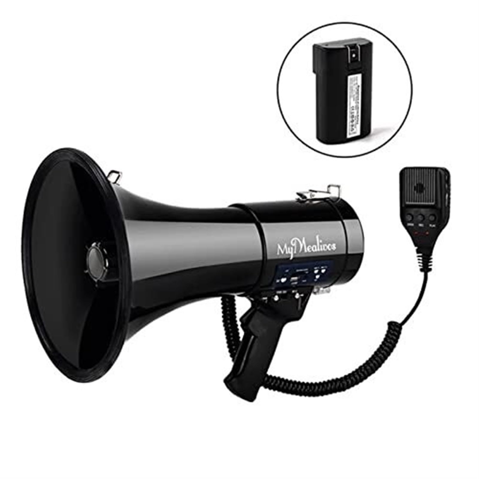 Megáfono Megáfono Portátil con Control De Volumen Y Modos De Voz para Anuncios En Exteriores Megáfono Volumen Ajustable