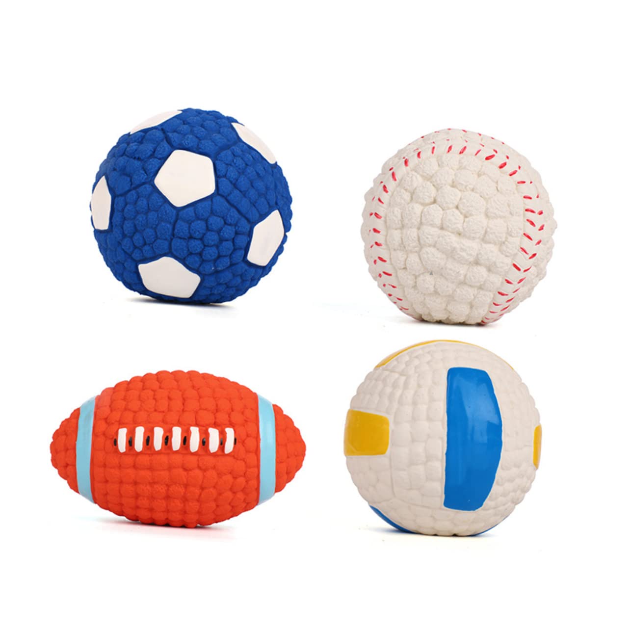 SUPVOX 4 Piezas Juguetes para Masticar Perros Juguetes de Entrenamiento para Mascotas Masticar para Perro de Pelota para Mascotas Juguete para morder vocalizar