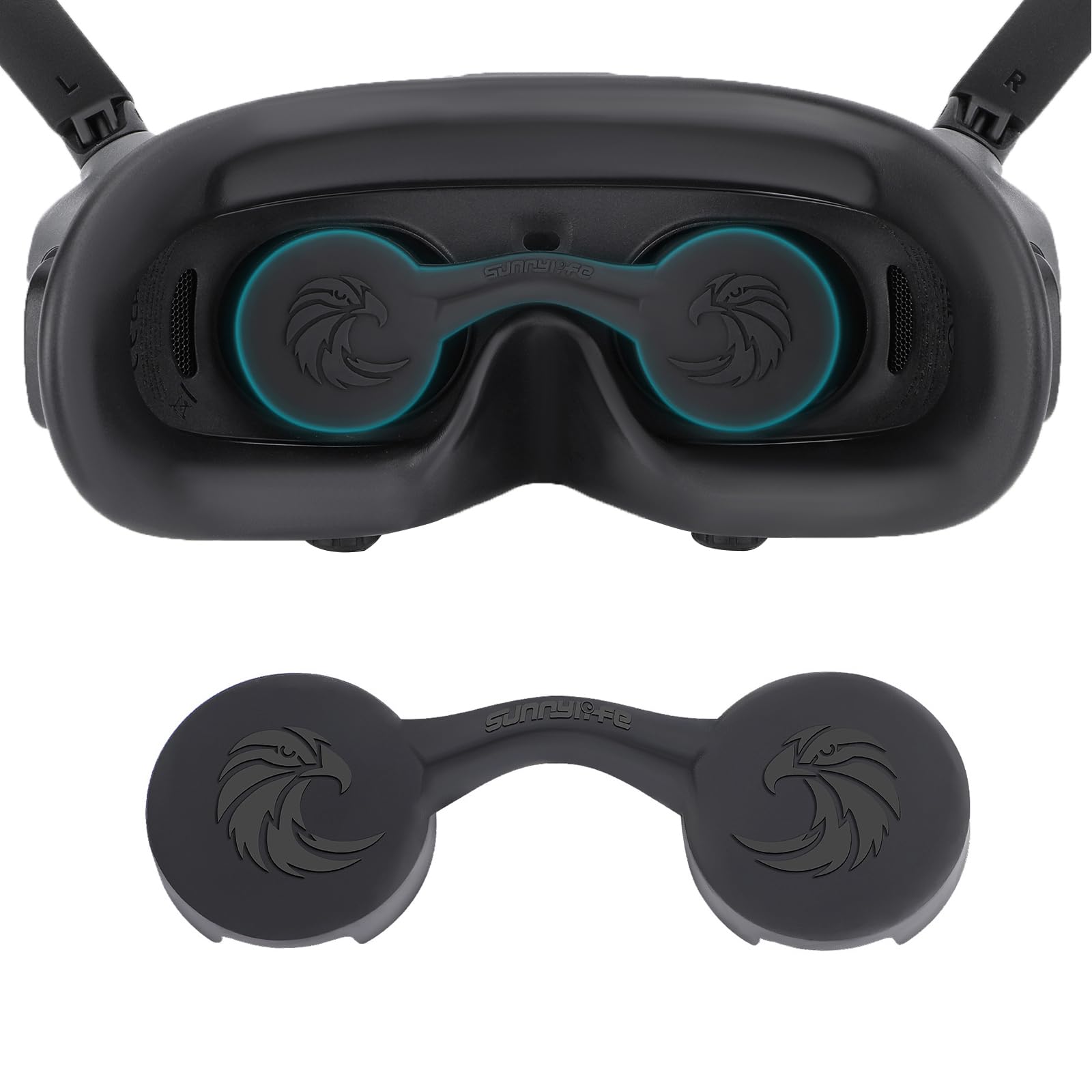 Generic Goggles 3 Lens Protective Cover, Silicone Lens Protector Guard for DJI Goggles 2 & 3, Black, Scratch, Light, Dust, and Sweat Resistant