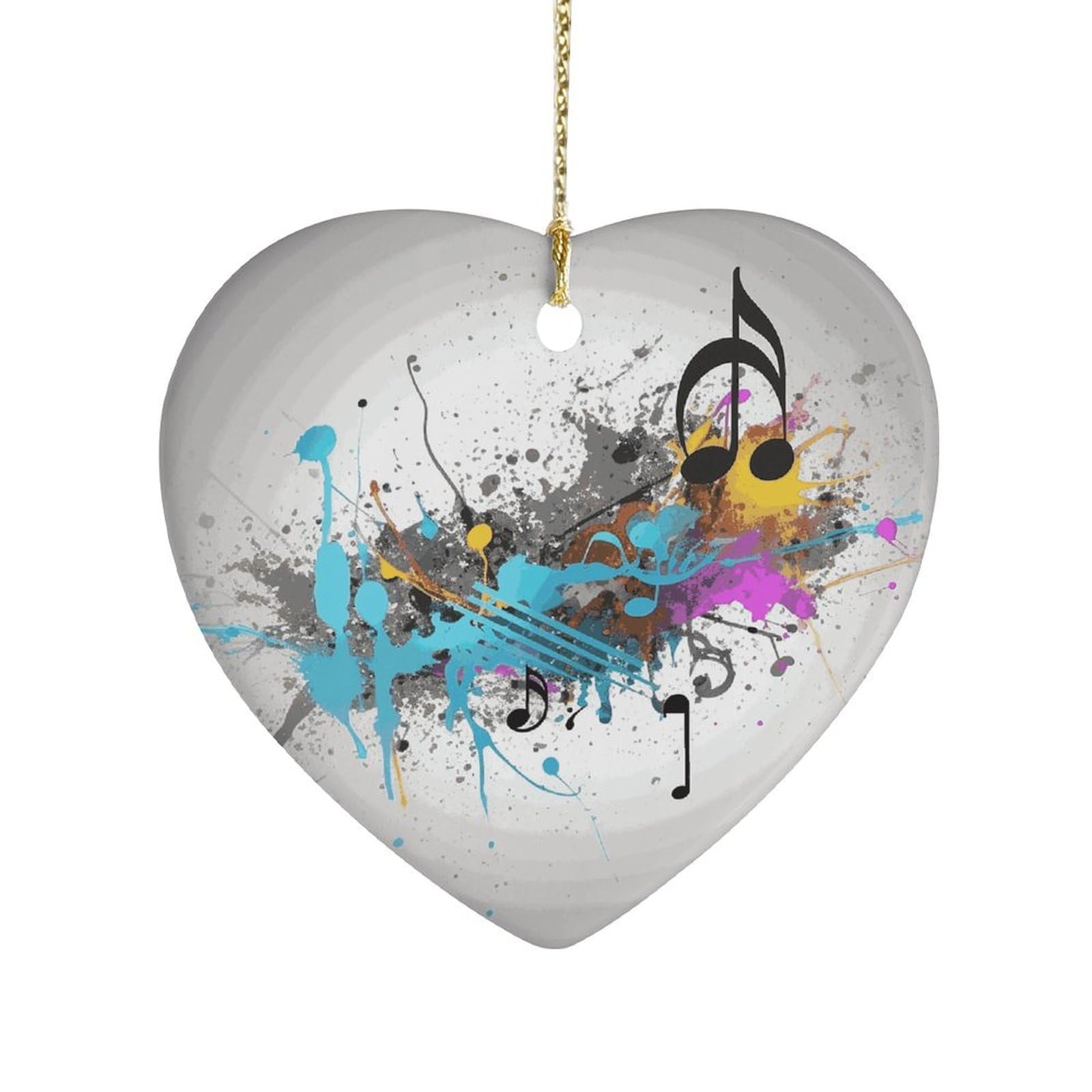 Fekiloot Style Musical With Spray Ceramic Ornament Home Decor Keepsake