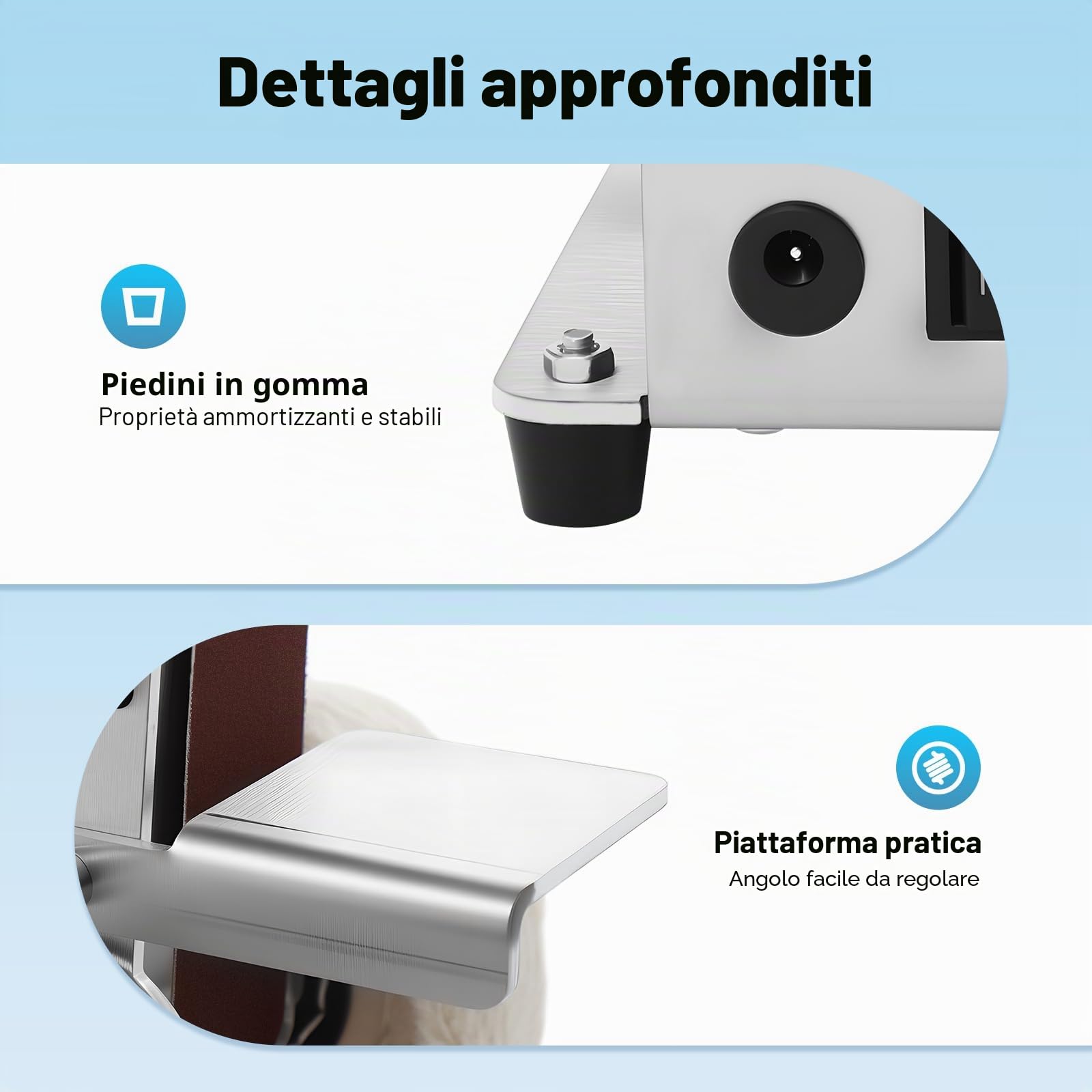 Mini levigatrice a nastro, smerigliatrice elettrica da tavolo a 7 marce, con disco per lucidatura e mola, levigatrice fai da te, con 20 nastri abrasivi per la lavorazione del legno