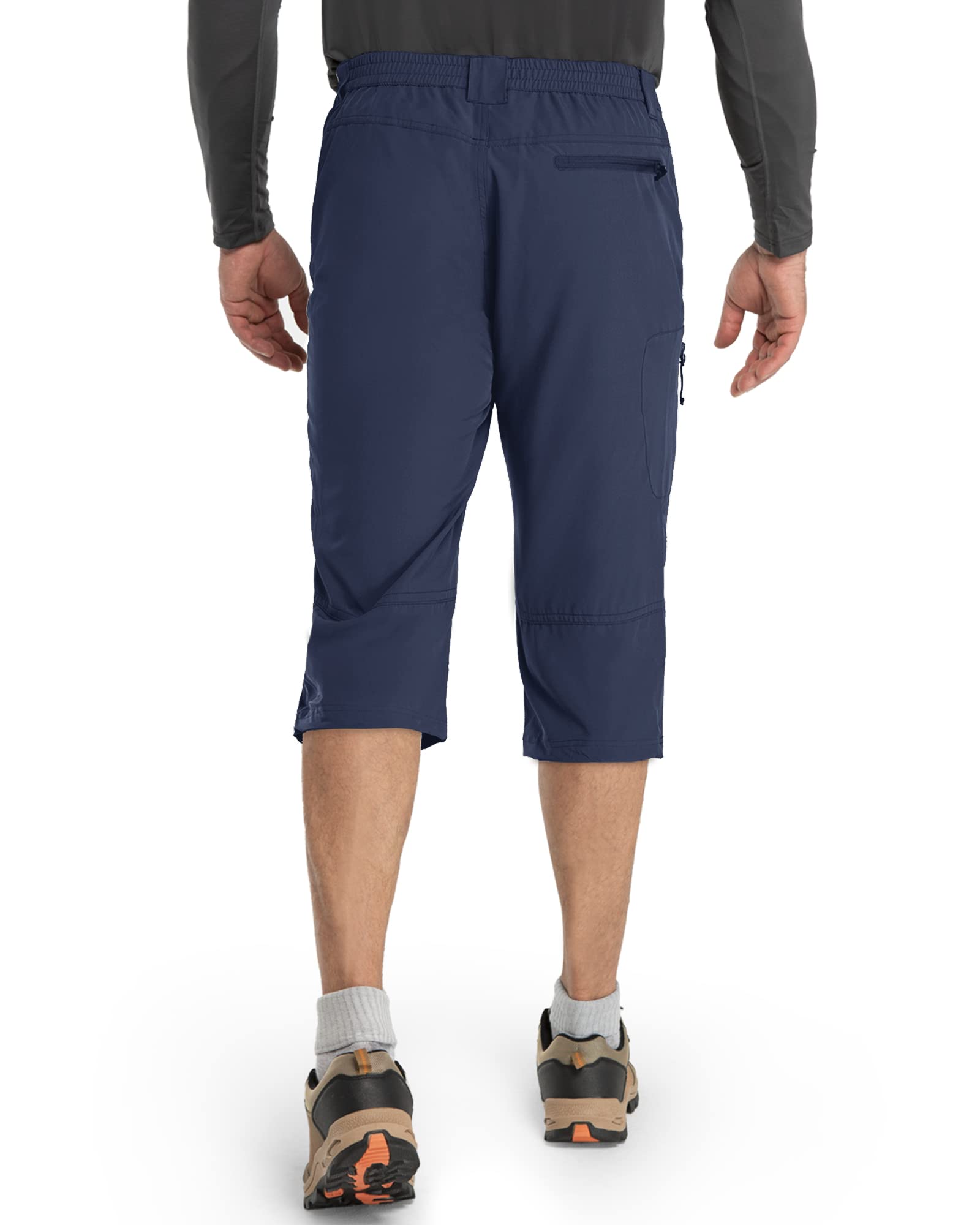 33,000ft Pantaloni Capri da Uomo Quick Dry 3/4 Pantaloncini Cargo da Trekking Bermuda Traspiranti Elasticizzati con Tasche
