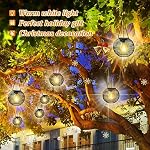 Lanternes solaires en plein air, Ortiny Lumières solaires améliorées Outdoor Waterproof Metal Lanternes de suspension décoratives lumières d'Halloween de Noël pour jardin de jardin Patio Pathway Tree,paquet de 2