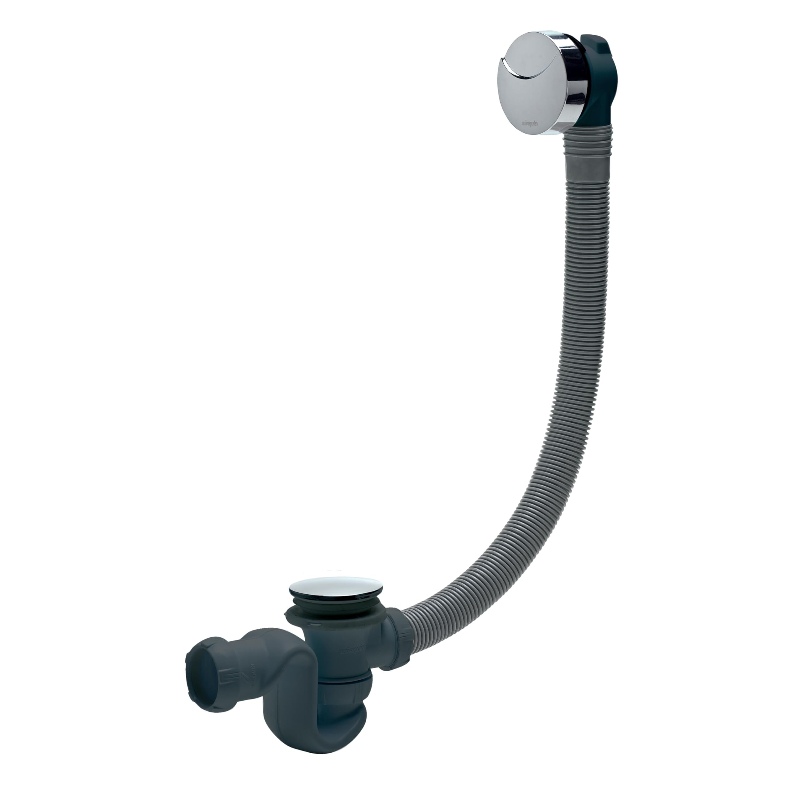 Wirquin 30724373 Ensemble complet vidage de baignoire avec siphon, noir