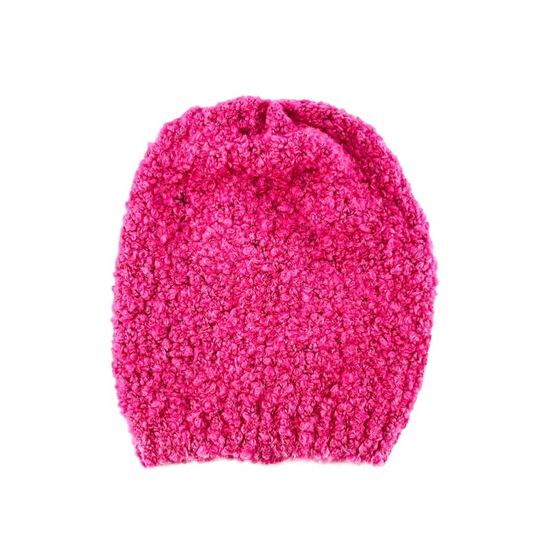 Bonnet d'hiver en laine italienne haut de gamme par BE MY BAG fuchsia