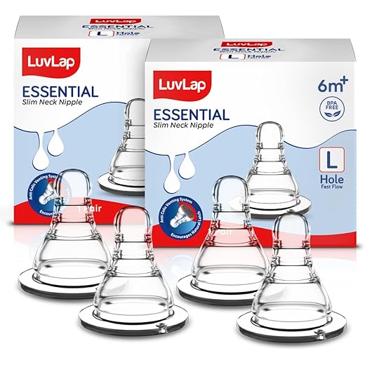 LuvLap Anti-Colic Teat Fast Flow 4pcs
