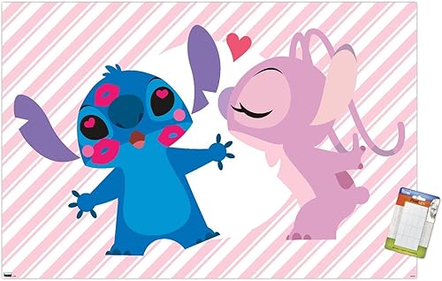 Trends International Disney Lilo and Stitch - Póster de pared de ángel y puntada