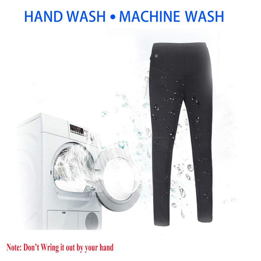 Pantaloni Riscaldati USB Pantaloni Intimo Caldi Leggings Lavabili Pantaloni Addensati Riscaldamento Intelligente Ricaricabile per Ciclismo Sci Alpinismo,Femmina,4XL