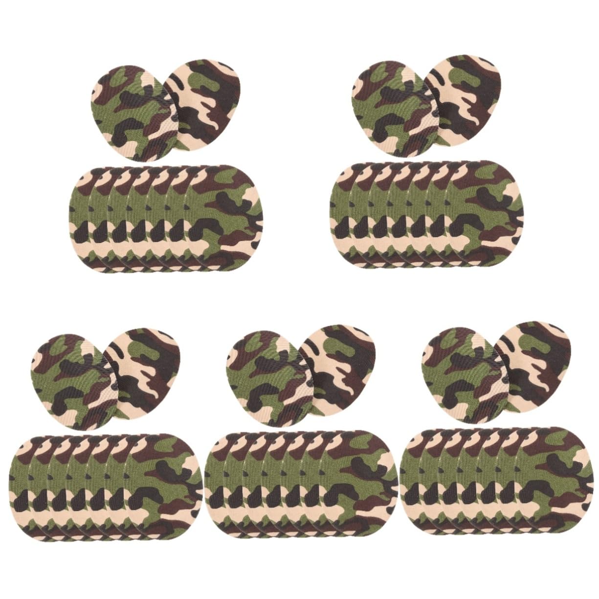 5 Sätze Stoffpatch Stitsch Утюг Aufbügelpatches Kleidungslöcher Bügeln Flicken Für Outdoor-kleidung Tarnfleck Camouflage-kleidungsflicken Flicken Zum Nähen Polyester 10 Stück * 5