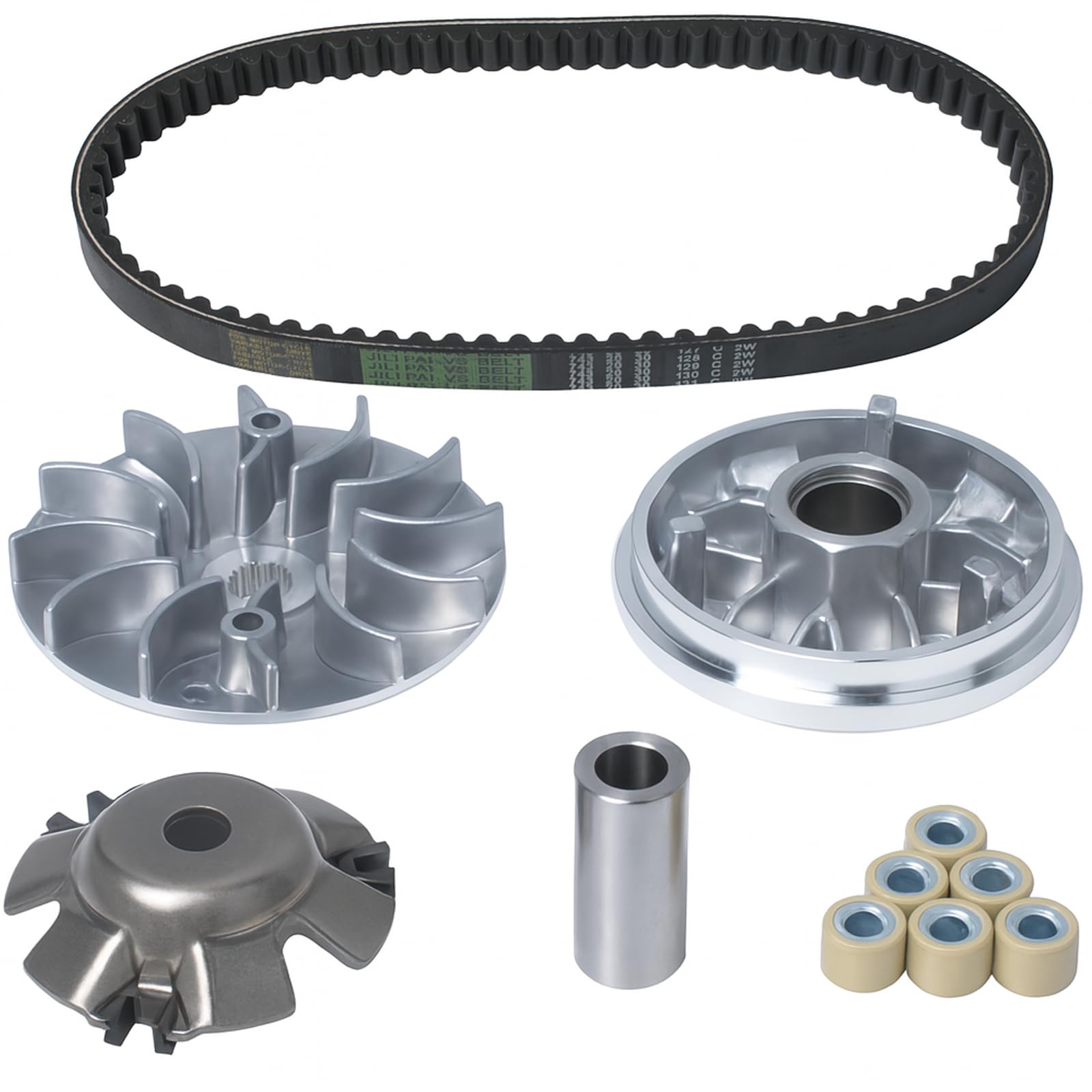 Wadoy Complete Variator Kits Compatible with GY6 125cc/150cc 152QMI/157QMJ ENGINE with 743-20-30 Belt, Assembly for 4-Stroke Engine Scooter ATV and Gokart 150cc Performance Parts