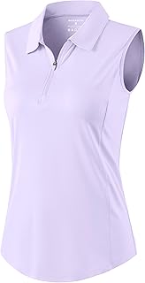 Women's Golf Shirts Lightweight 1/4 Zip Collared Tank Top Sleeveless Polo Shirts for Tennis Pickleball Casual