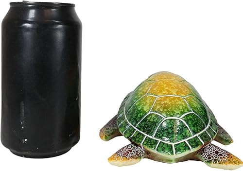 Miniatura 8 de Ebros Gift Océano náutico Coloridos tonos de concha verde tortuga marina gigante nadando Bobblehead Figurine 5.75 pulgadas de largo reptil tortugas