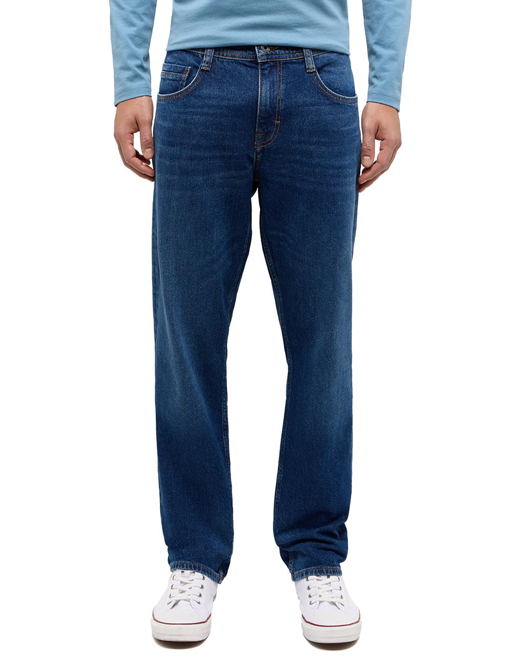 MUSTANG Men's Style Denver Straight Jeans, Medium Blue 783, 34 W/32 L