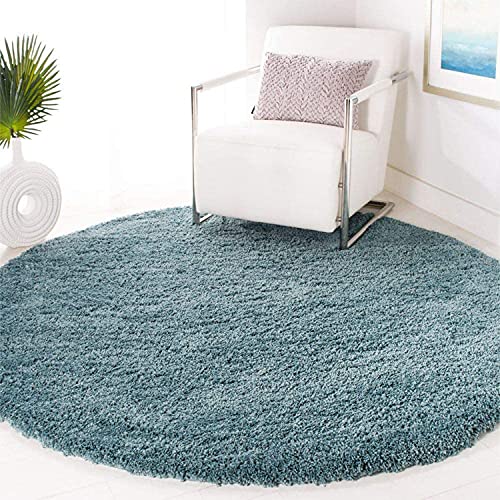 Image of CD Carpet Anti Slip Shaggy Fluffy Fur Rugs and Carpet for Living Room Bedroom Kids Room Plain Circle Carpets for Home with 2 Inch Thickness (Color Royal Blue Size 7x7 Feet Round)