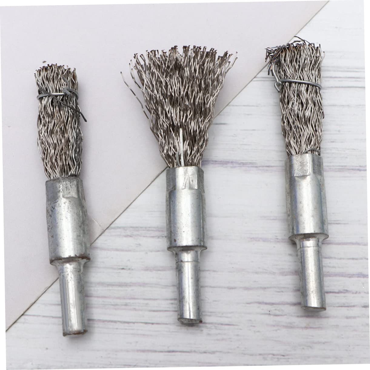 NOLITOY 5pcs Power Wire Brush for Drill Stainless Steel Wire Brush Head for Cleaning Polishing Grinding Rust Removal