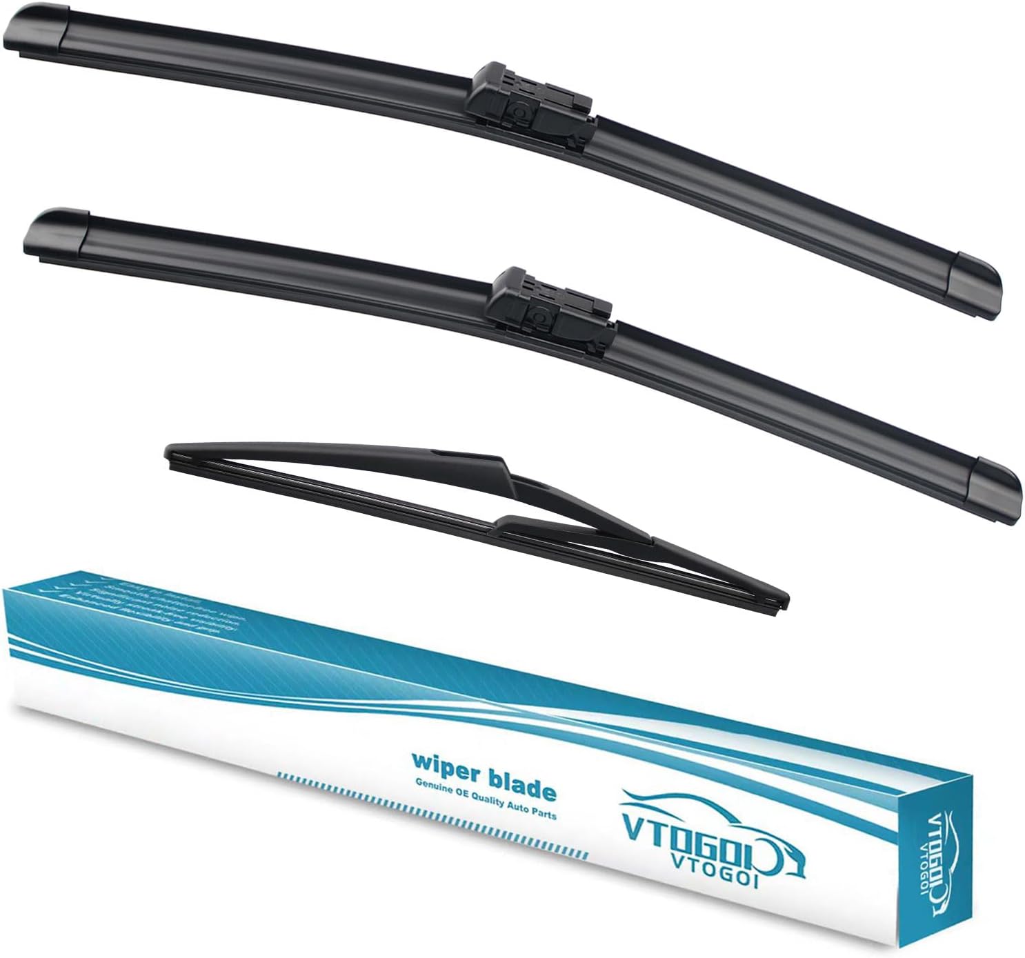 VTOGOI Wiper Blades With Rear Wiper Blades Set For Mercedes-Benz ML350 2012-2015,Automotive Replacement Windshield Wiper Blades, That Meet OEM Quality Easy DIY Install 26"+23"+12"(Set of 3)