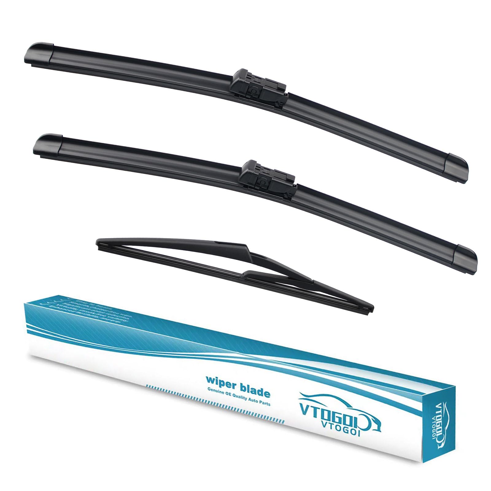 VTOGOI Wiper Blades With Rear Wiper Blades Set For Mercedes-Benz ML350 2012-2015,Automotive Replacement Windshield Wiper Blades, That Meet OEM Quality Easy DIY Install 26"+23"+12"(Set of 3)
