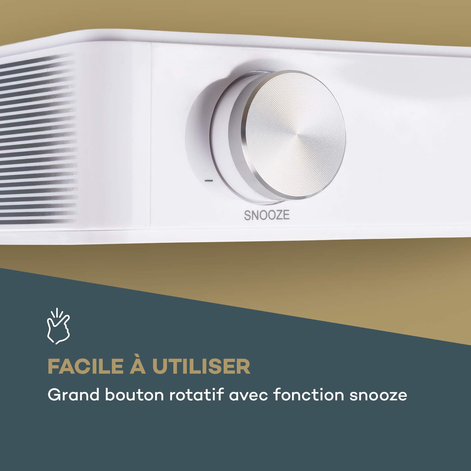 AUNA KR-140 - Radio de Cuisine encastrable, Bluetooth, Radio Dab+, 40 Stations programmables, 2x3W RMS, Écran Tactile, Mains-Libres, Éclairage LED, Minuterie de Cuisson - Blanc