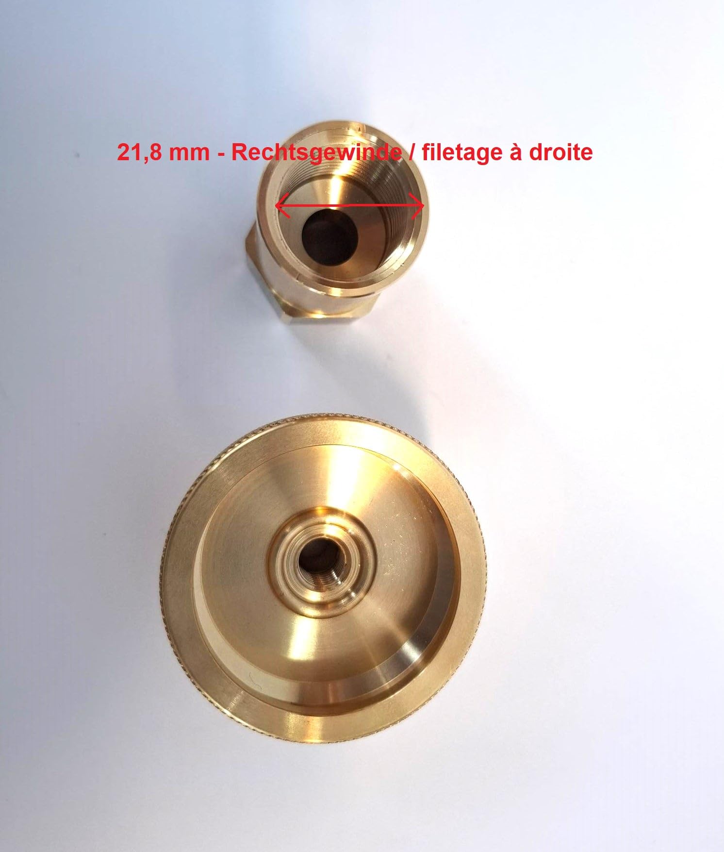 Adaptateur de réservoir LPG DISH 3/4" 21,8 mm filetage à droite pour bouteilles GasBank double valve