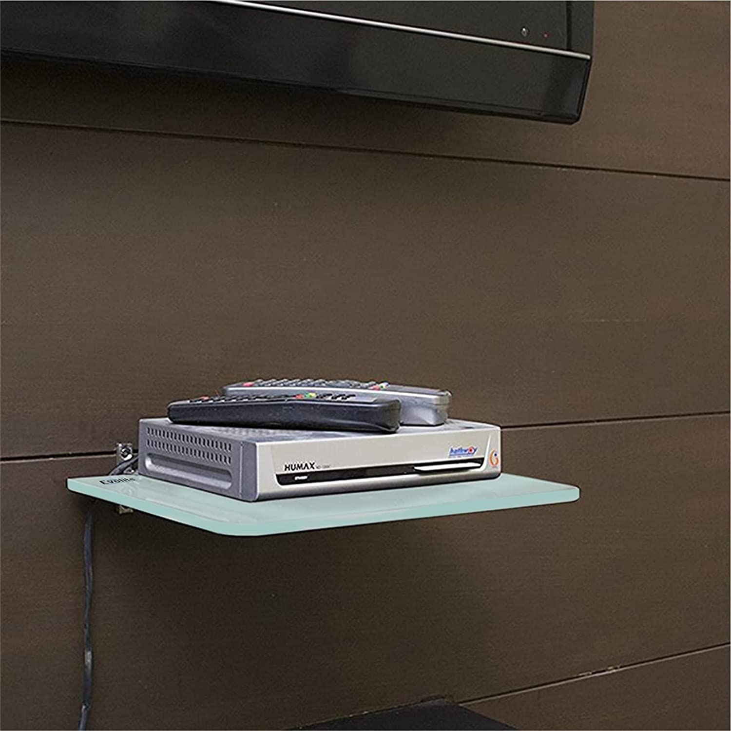Evolite Tempered Glass Shelf for Set top Box/Kitchen, Glass Shelves Mounted Accessories with Fitted Brackets for Home Decor-6mm Frosted Toughened Glass (9x15 inch) (Pack of 1) (B09BZD5NGR) Amazon Price History, Amazon Price Tracker