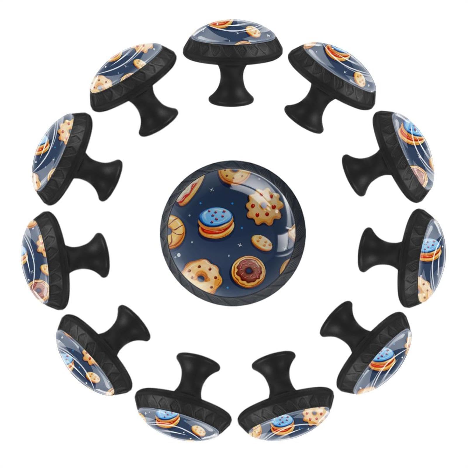 Boutons ronds en verre Galaxy Sweet Cookies pour remplacer des poignées de commode usées
