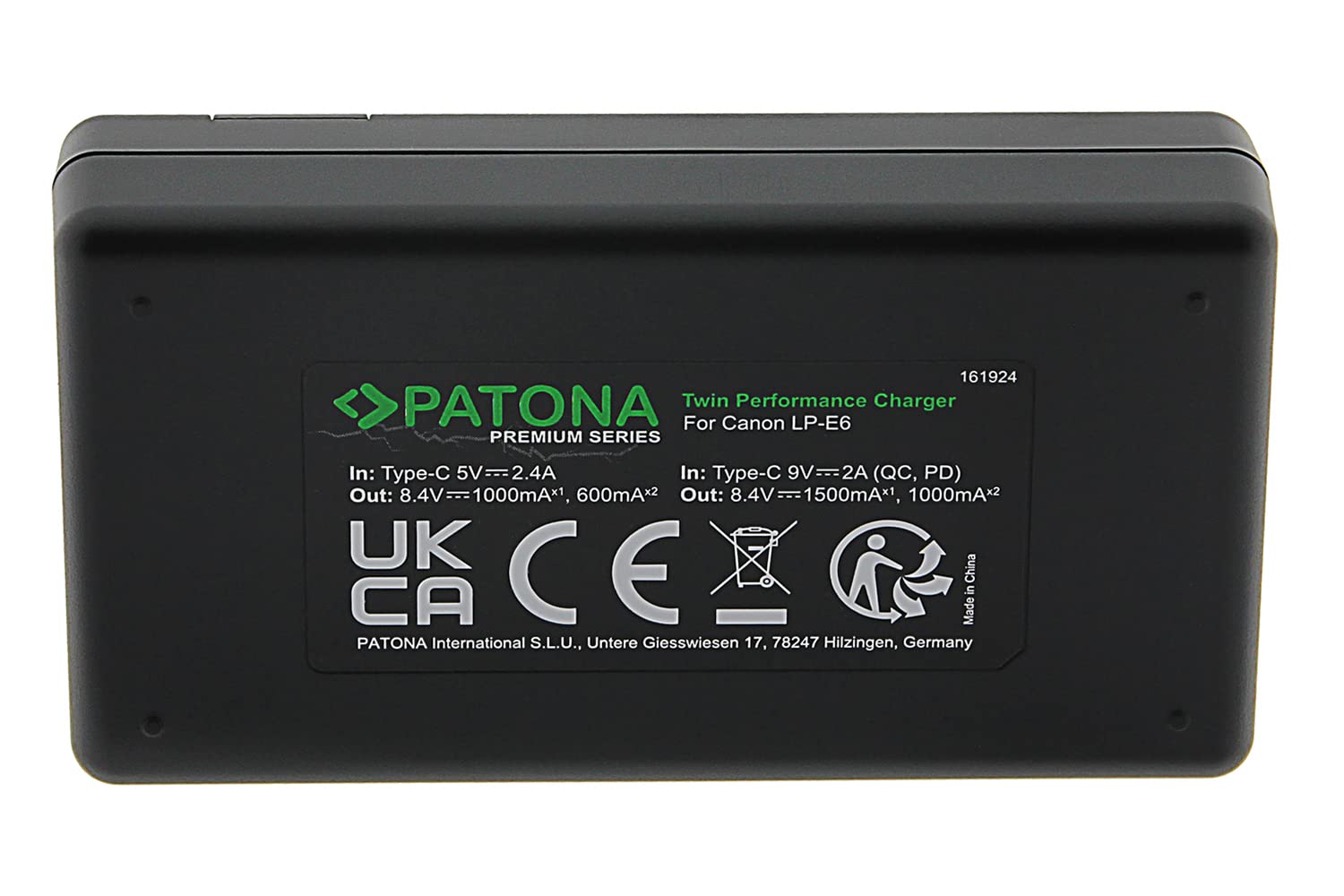 Baxxtar MaxProtect LP-E6NH Batterie 2X 2600mAh NTC Capteur V1 Boîtier - Chargeur 1500mA PD-Performance USB-C Compatible avec Canon EOS R5 R6 R6II R7 5D Mark II III 5DS 6D 7D 60D 70D 80D 90D XC10 XC15