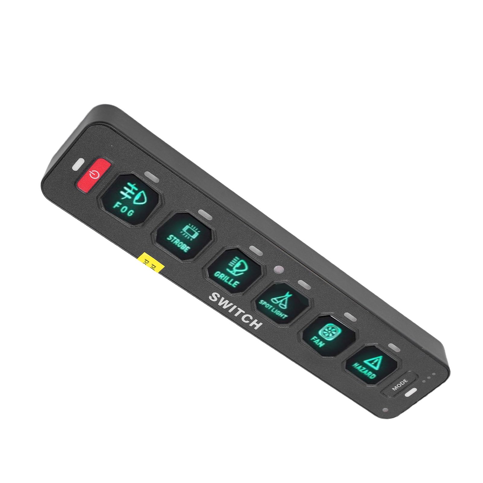 Cryfokt 6 Gang Switch Panel for Trucks, Boats, and ATVs | Podświetlenie RGB, niezależne sterowanie, wytrzymała konstrukcja, automatyczne przyciemnianie
