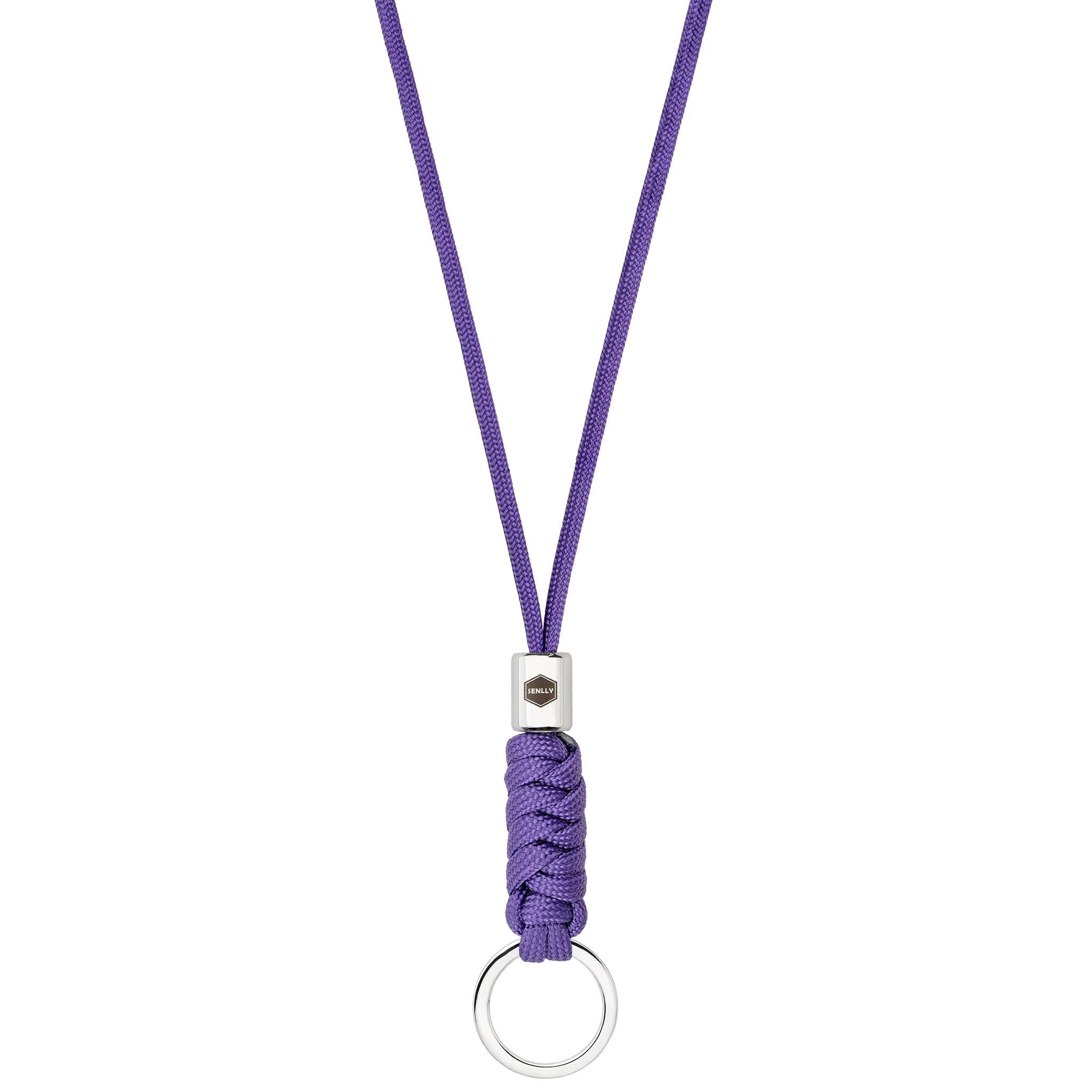 SENLLY Neck Lanyard Keychain for keys, Cell Phone, ID Badge Holder, Paracord Braided Design with Stainless Steel Hardware