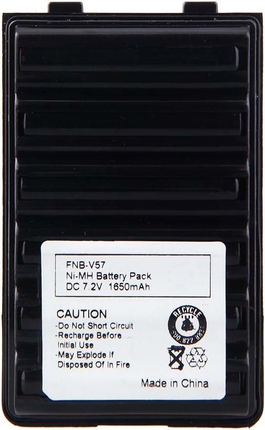 ELEOPTION 7.2V 1650mAh Ni-MH Two-Way Radio Battery for Yaesu Vertex FNB-V57 FNB-64 FNB-83 VXA-120 Pro II VXA-150 Pro V VXA-200 Aviator Pilot II VXA-210 Aviator Pilot VXA-210 Lite VXA-220 Pro VI