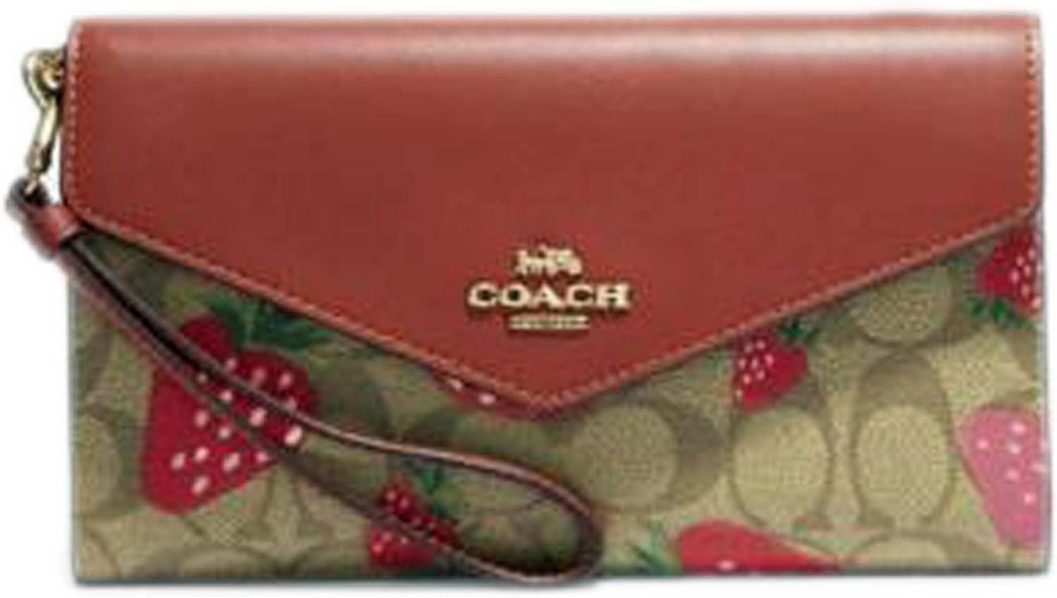 COACH Travel Envelope Wallet In Signature Canvas With Wild