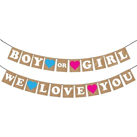 Party Propz Boy Or Girl We Love You Banner Baby Shower String Banner Baby Shower Party Supplies Baby Shower Party Decoration Amazon In Toys Games