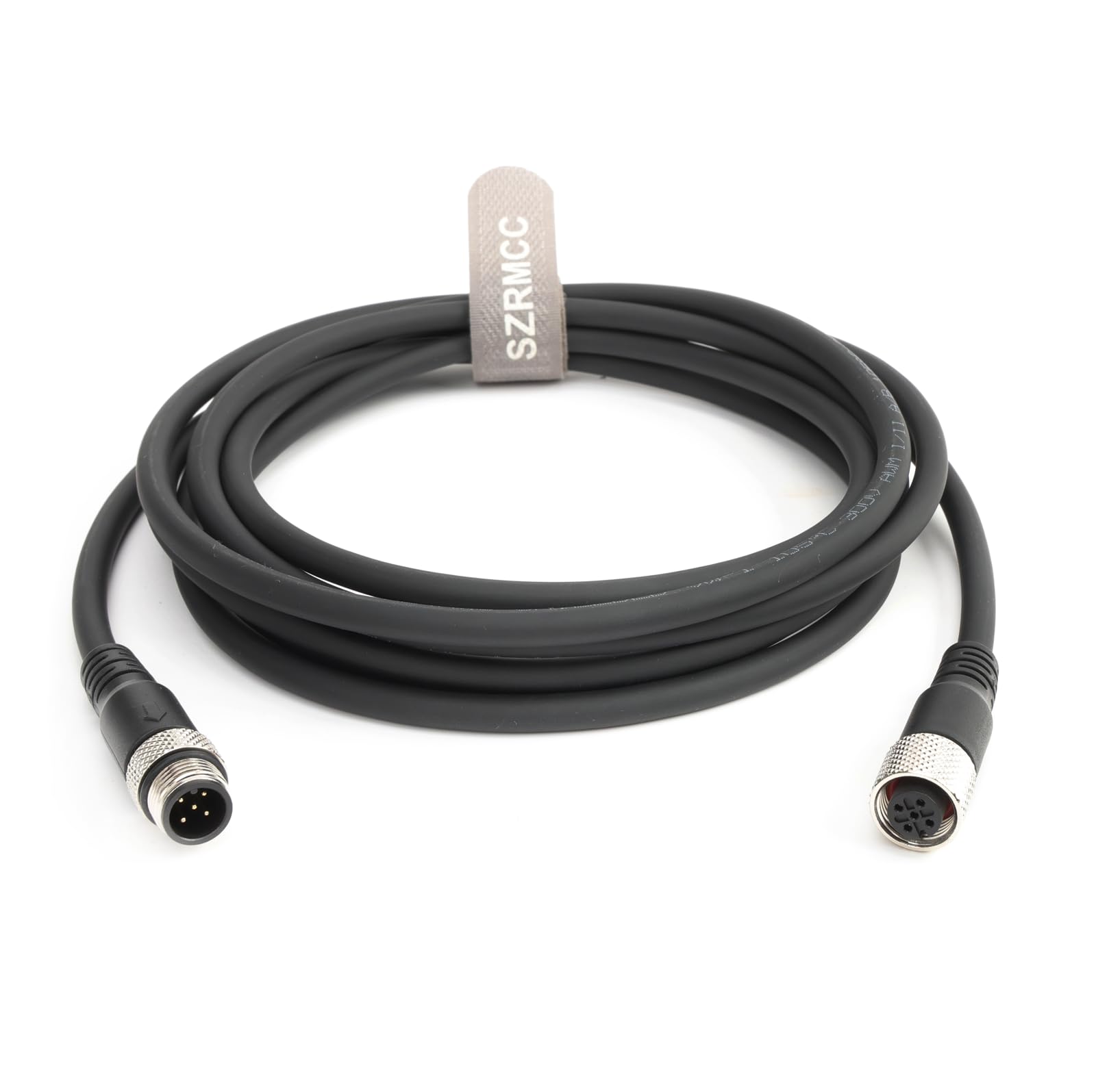 SZRMCC M12 5 Broches Mâle vers Femelle de Câble de Capteur Câble Blindé étanche à Haute Flex pour Caméra Industrielle Module bus de Terrain (2m)