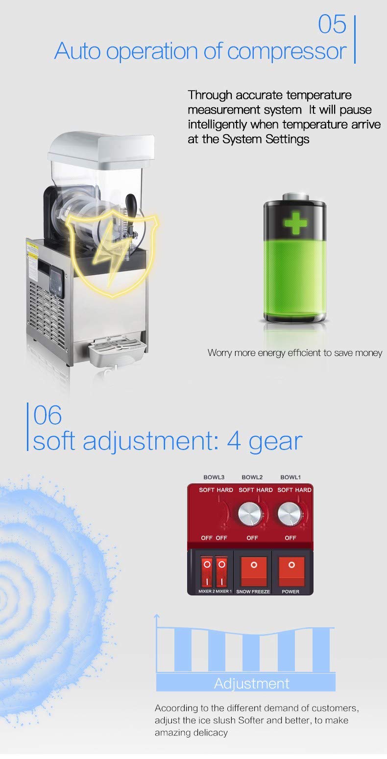 Amazon.co.jp: koliceフローズンドリンクマシン スムージードリンク