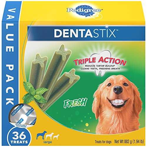 Pedigree Dentastix Large Dental Dog Treats Fresh, 7.76 Lb. Value Pack (144 Treats)