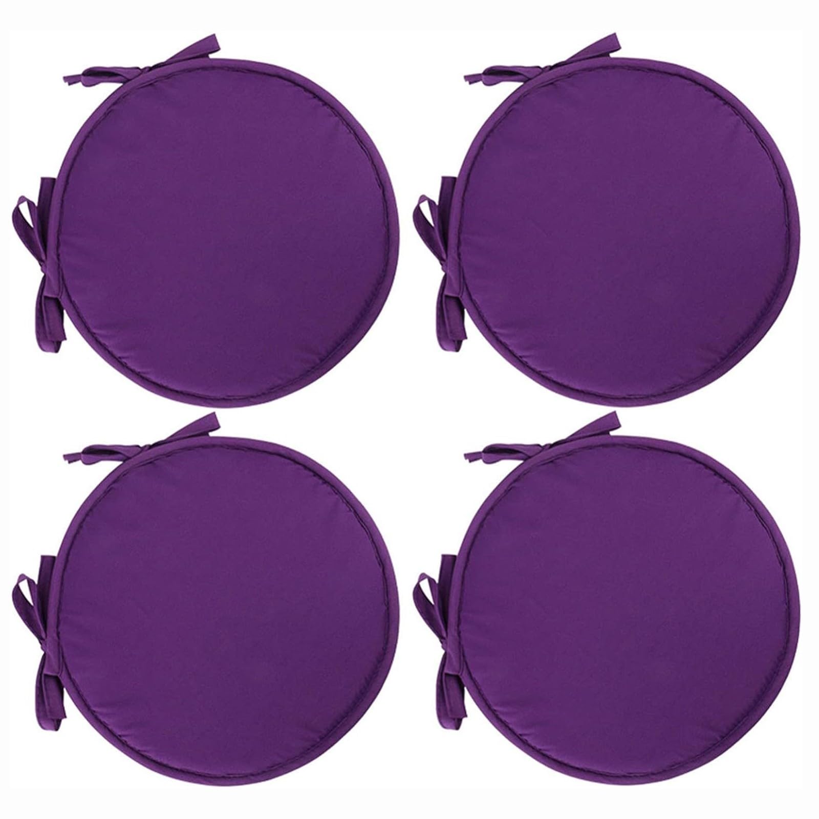 PIPOEI Round Bistro Chair Cushions Set of 2/4/6, Chair Pads with Seat Ties – 38cm, Soft Indoor Outdoor Chair Cushion Or Home Office And Patio Garden Furniture Decoration B-13