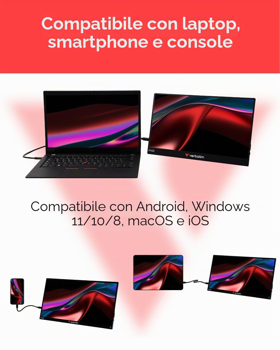 Verbatim Portable Monitor 15,6" Full Hd Monitor Light (32401)
