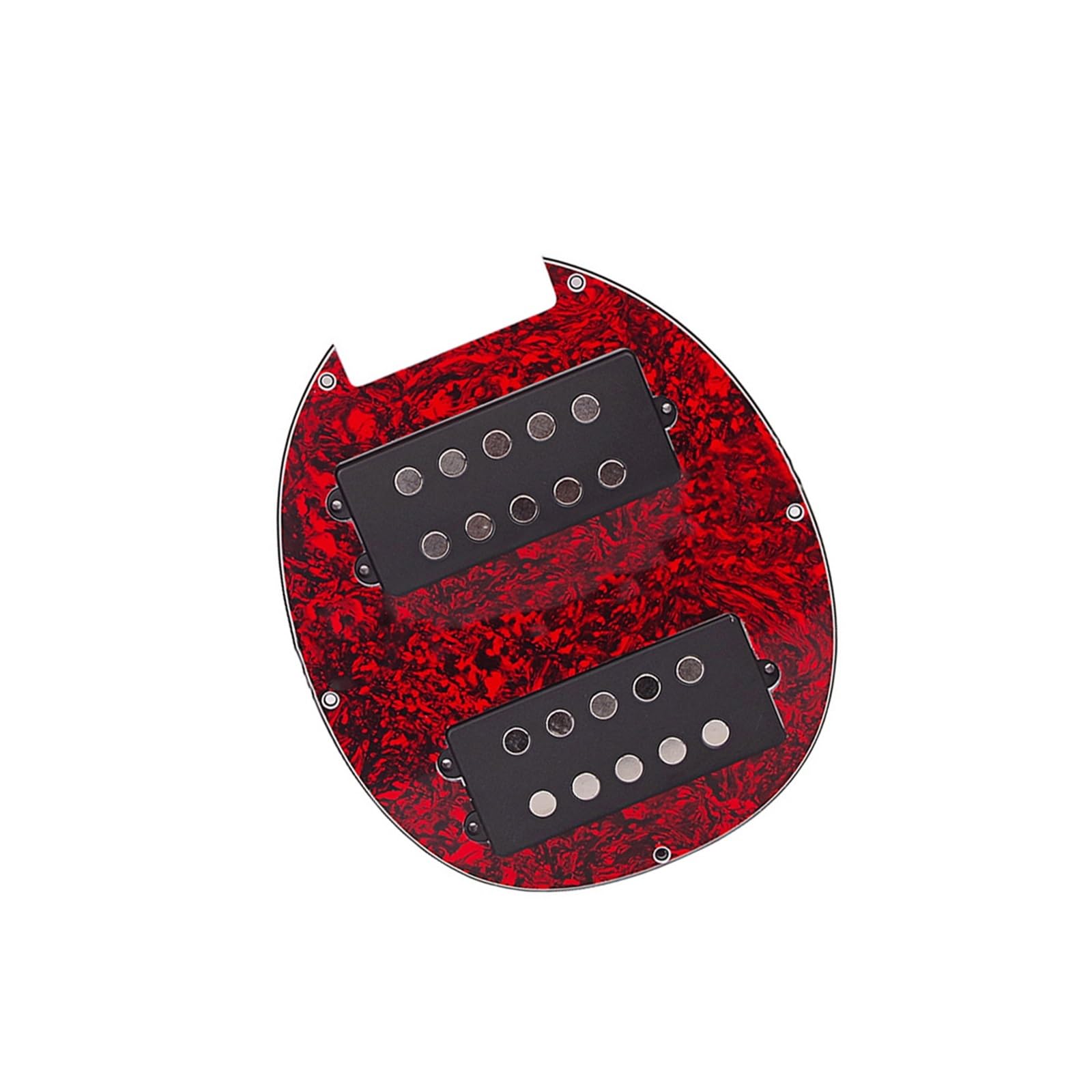 Pickguard guitare électrique rouge plaque avec micros et boutons assemblés - 4
