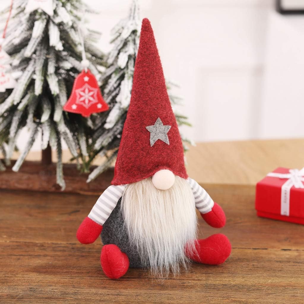 Yule Tomte, Christmas Decorations, Swedish Gnome 11'' Tomte Plush Handmade, Weighted Bottom, Holiday Esstentials