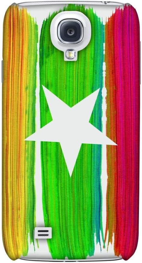 AMZER Ultra Slim Designer Snap On Hard Shell Case for Samsung Galaxy S4 GT-I9500 - Myanmar Flag - Brush Strokes