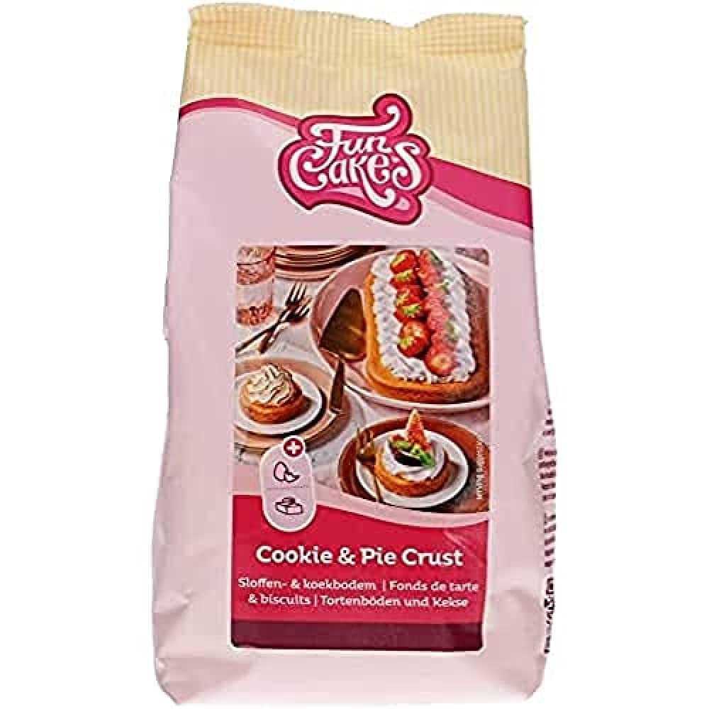 FunCakes Preparado Galletas y Tartaleta, mezcla para hornear cortezas de tartas, tartas de manzana, galletas, galletas rellenas, tarta de pasta de almendra. Halal. 500 g.
