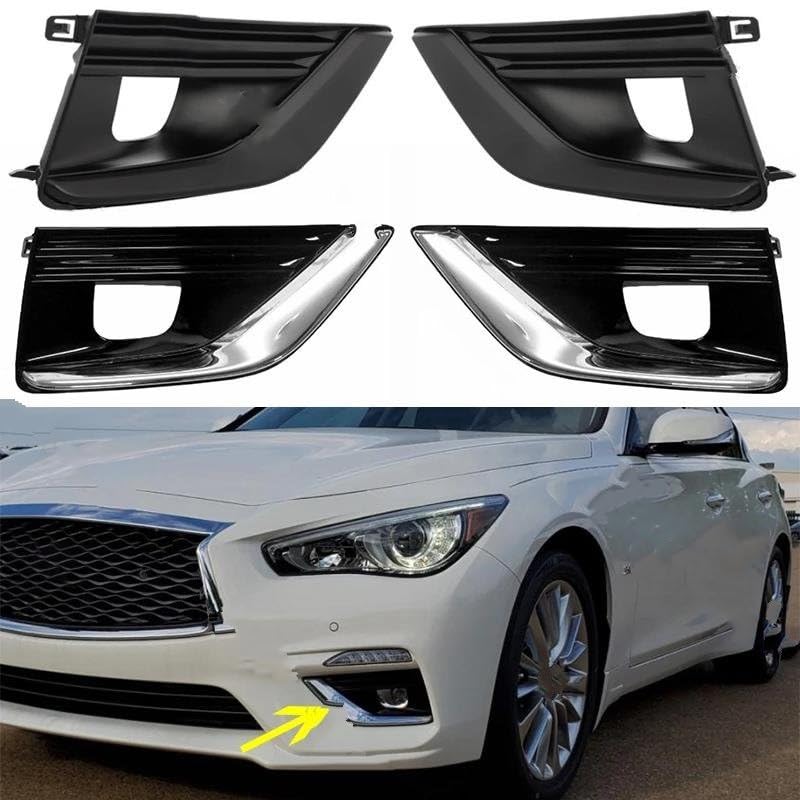 Cadre revêtement d'habillage phare antibrouillard Infiniti Q50 finition d'origine de luxe