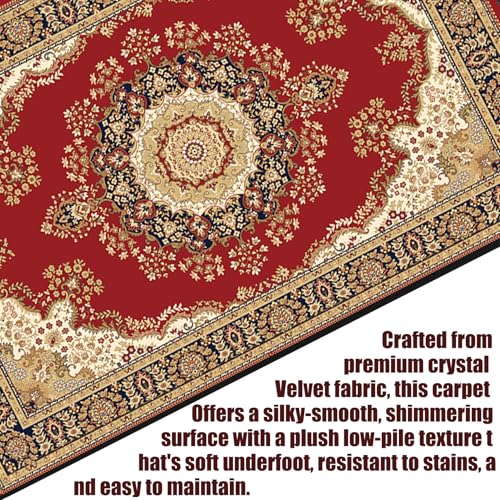 Alfombra corredor vintage de 86 x 140 cm lavable y antideslizante para pasillo 5