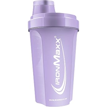 IronMaxx Protein Shaker - Lavender 700ml protein shaker with twist closure sieve & measuring scale leak-proof dishwasher-safe & free of plasticizer BPA & DEHP