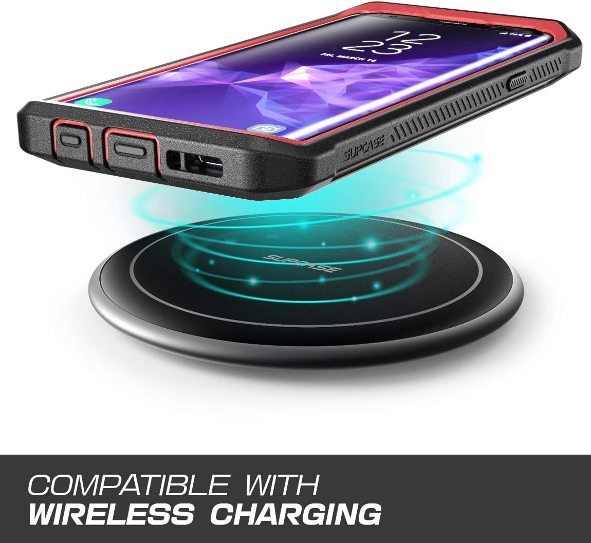 New Deal SUPCASE Unicorn Beetle Pro Series Case Designed for Samsung Galaxy S9+ Plus, with Built-in Screen Protector Full-Body Rugged Holster Case for Galaxy S9+ Plus (2018 Release) (MetallicRed)